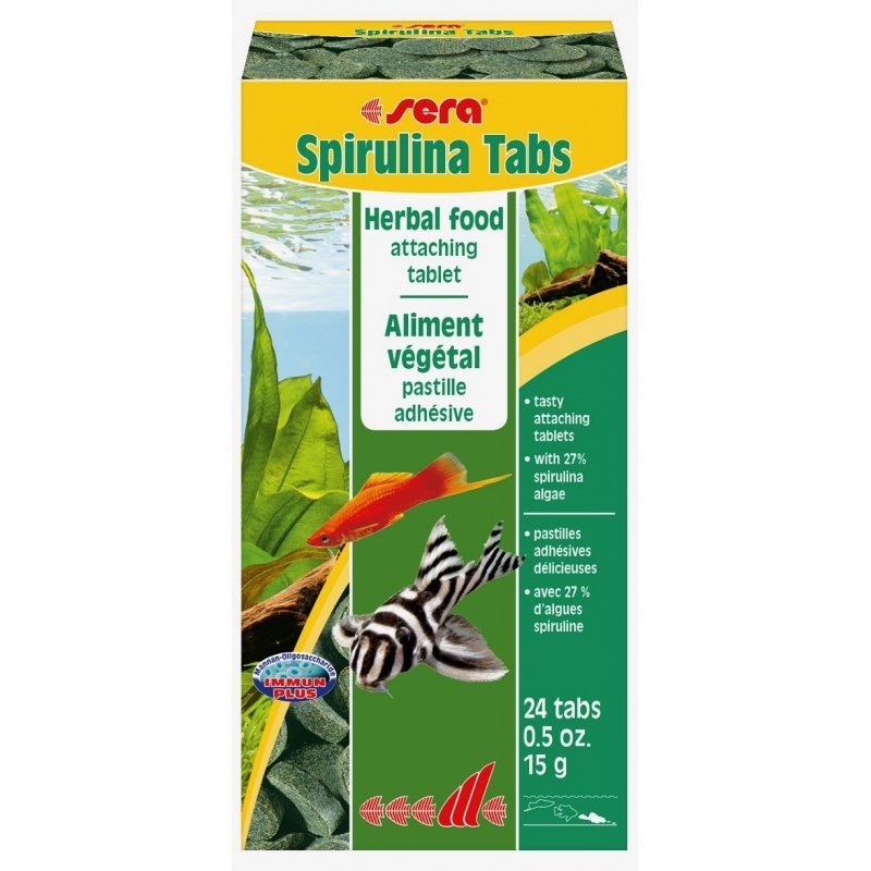 Sera Spirulina Tabs Veggie Tablets 0.5oz (24 tabs)